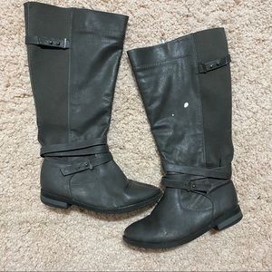 Torrid 9W gray long over the knee boots plus size